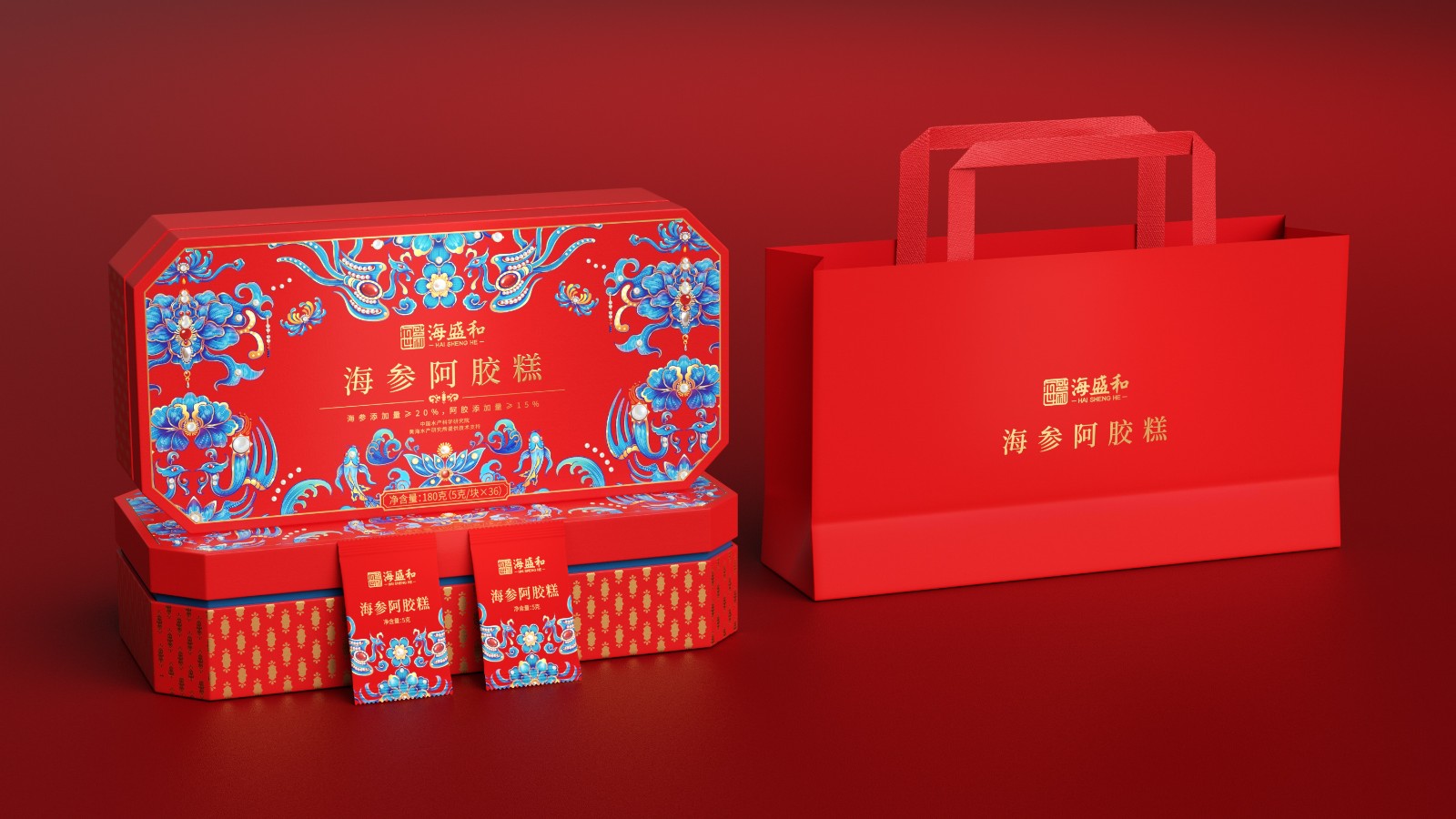 原創(chuàng)設(shè)計(jì)：2025最新上市海盛和海參阿膠糕設(shè)計(jì)